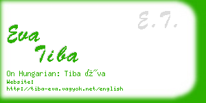 eva tiba business card